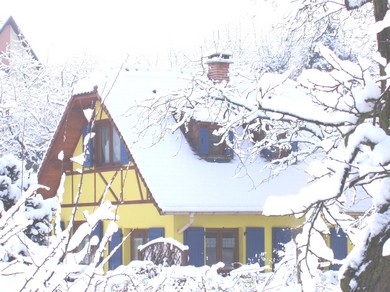 Unser Ferienhaus im Elsass im Winter